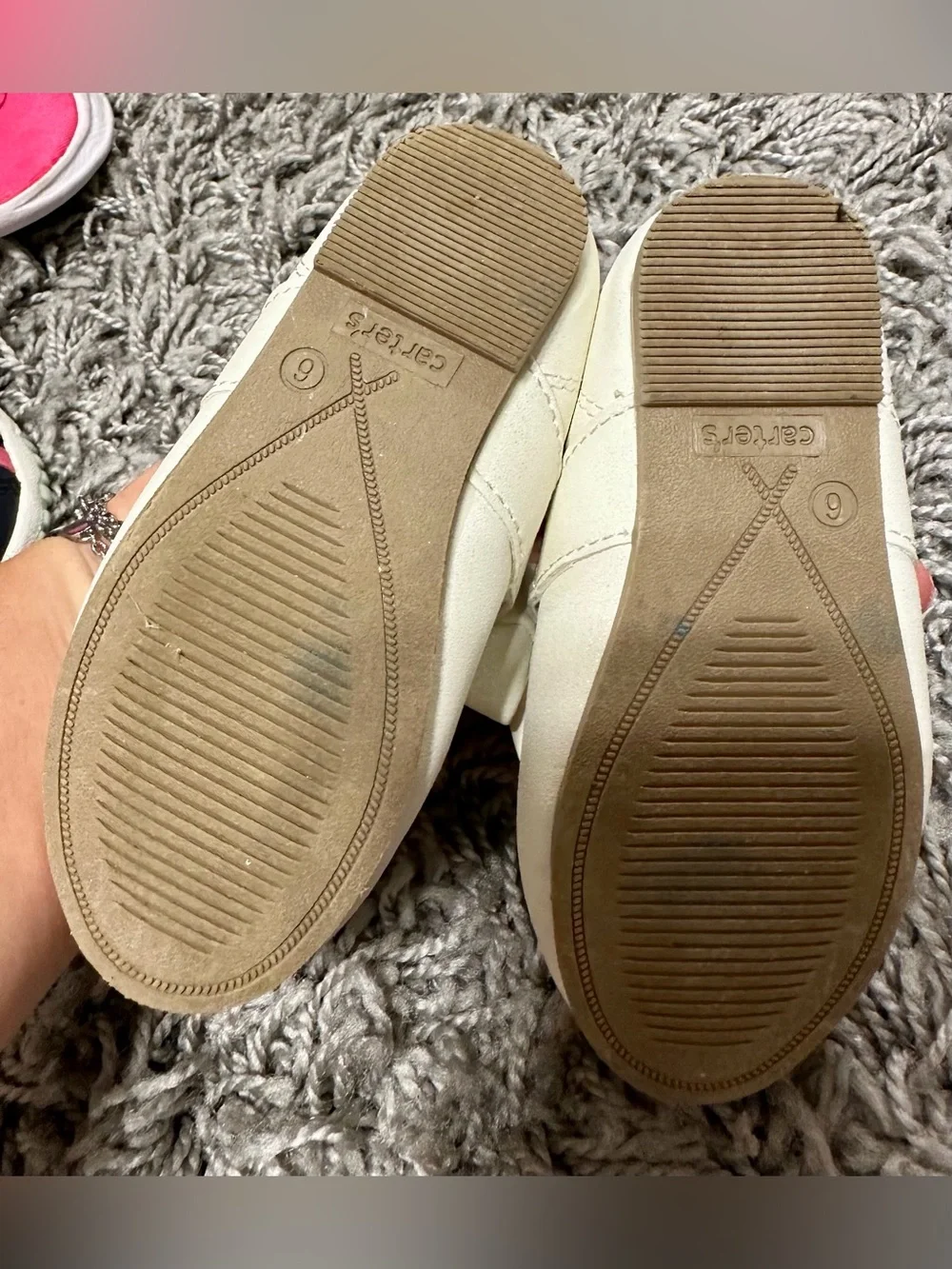 Carter's Cream Bow Ballet Flats for Kids
